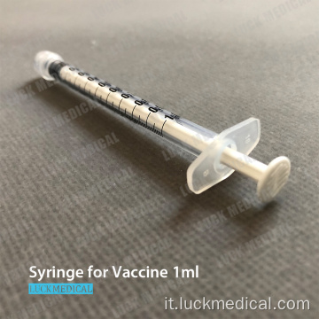 Siringa di plastica per vaccino 1 ml